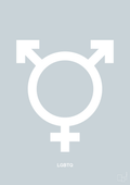 plakat: lgbtq symbol - light drizzle-Symboler-A1two3