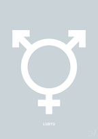 plakat: lgbtq symbol - light drizzle-Symboler-A1two3