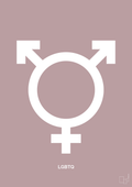 plakat: lgbtq symbol - light rose-Symboler-A1two3