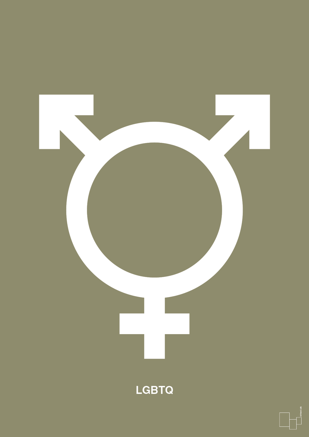 plakat: lgbtq symbol - misty forrest-Symboler-A1two3
