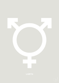 plakat: lgbtq symbol - painters white-Symboler-A1two3