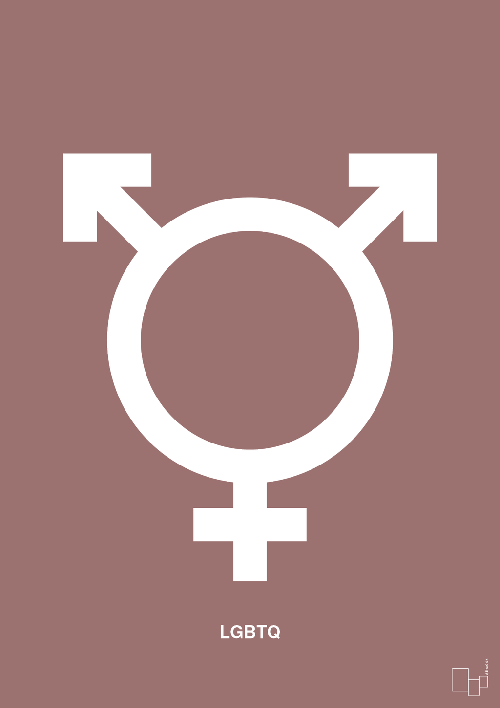 plakat: lgbtq symbol - plum-Symboler-A1two3