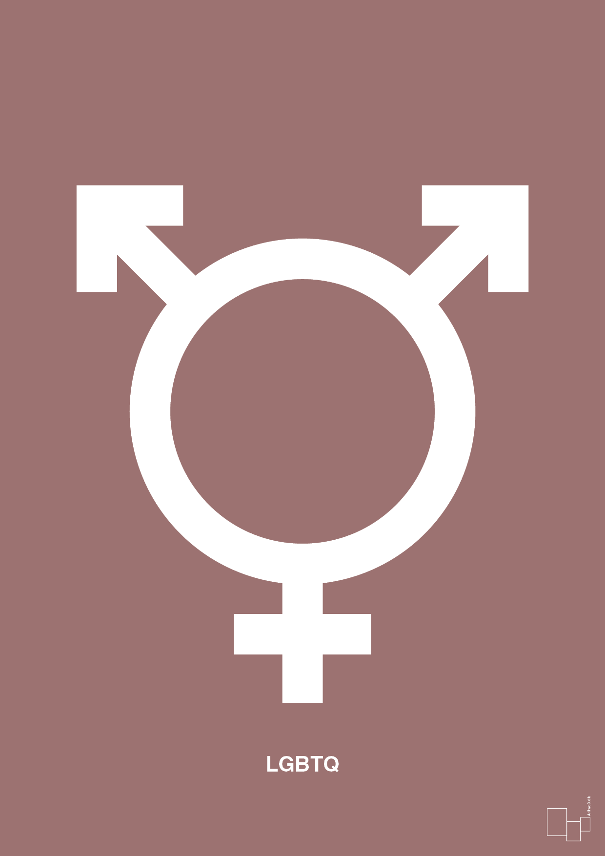 plakat: lgbtq symbol - plum-Symboler-A1two3