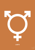 plakat: lgbtq symbol - rumba orange-Symboler-A1two3