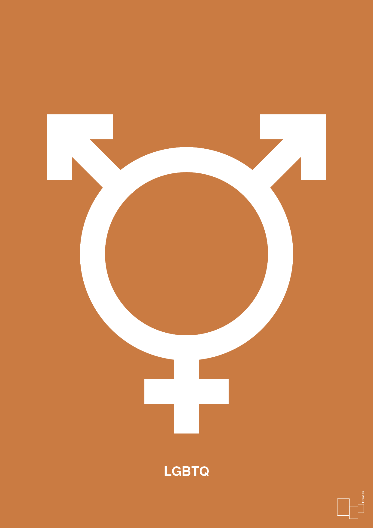 plakat: lgbtq symbol - rumba orange-Symboler-A1two3