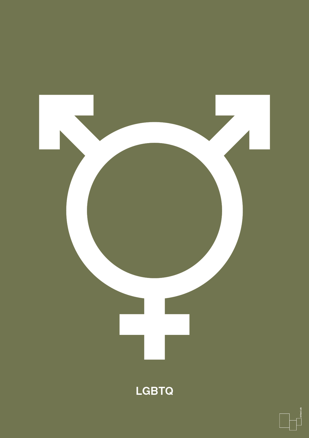plakat: lgbtq symbol - secret meadow-Symboler-A1two3
