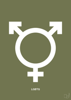 plakat: lgbtq symbol - secret meadow-Symboler-A1two3