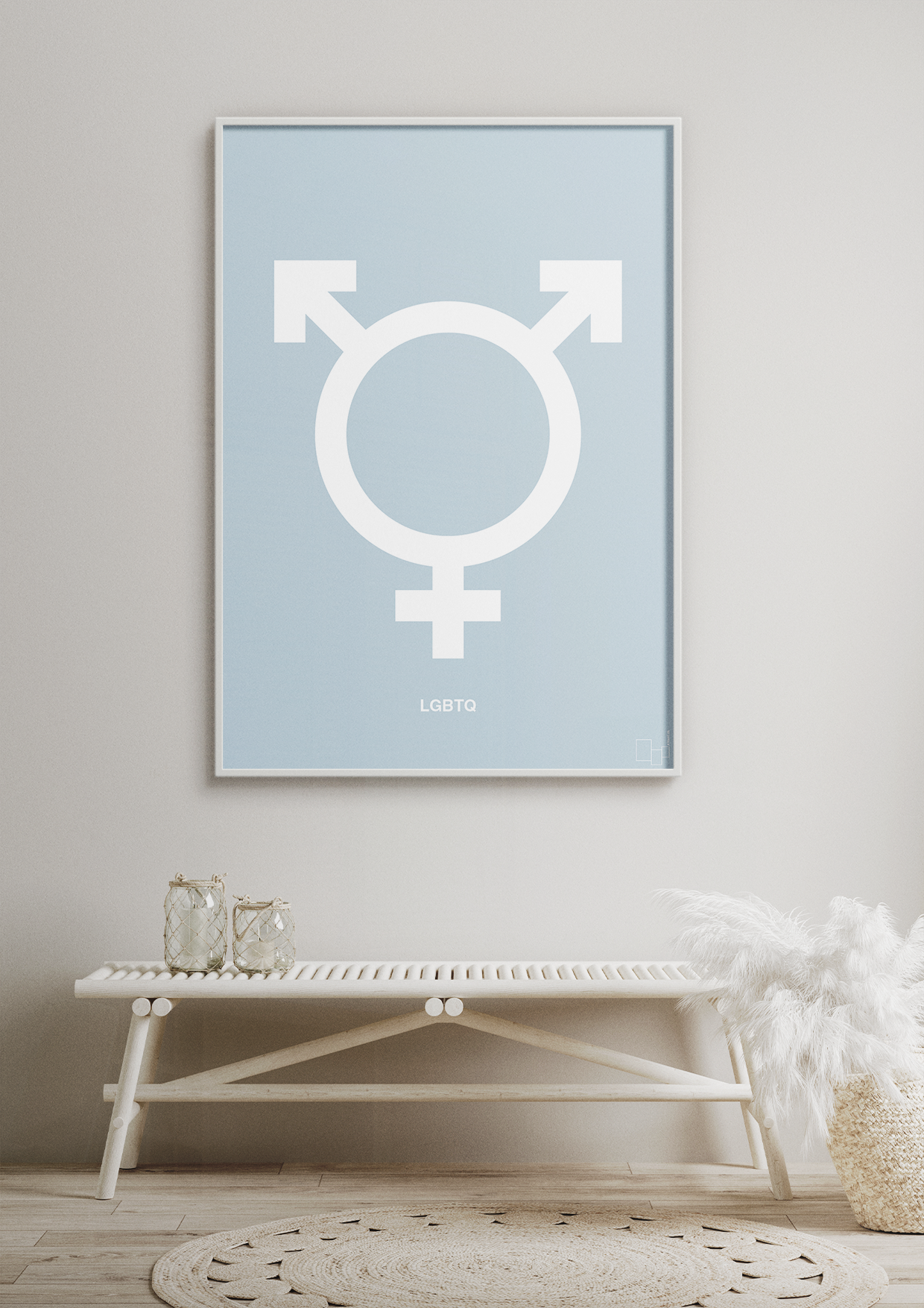 plakat: lgbtq symbol - graphic charcoal-Symboler-A1two3