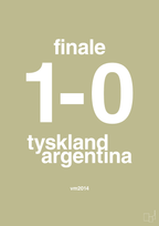 plakat: resultat for fodbold vm finalen i 2014 - back to nature-Fodbold-A1two3