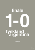 plakat: resultat for fodbold vm finalen i 2014 - battleship gray-Fodbold-A1two3