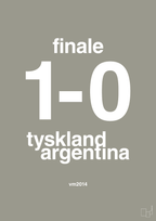 plakat: resultat for fodbold vm finalen i 2014 - battleship gray-Fodbold-A1two3