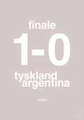 plakat: resultat for fodbold vm finalen i 2014 - broken beige-Fodbold-A1two3