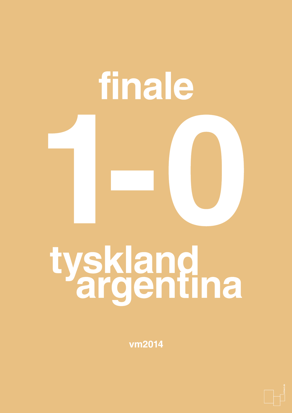 plakat: resultat for fodbold vm finalen i 2014 - charismatic-Fodbold-A1two3