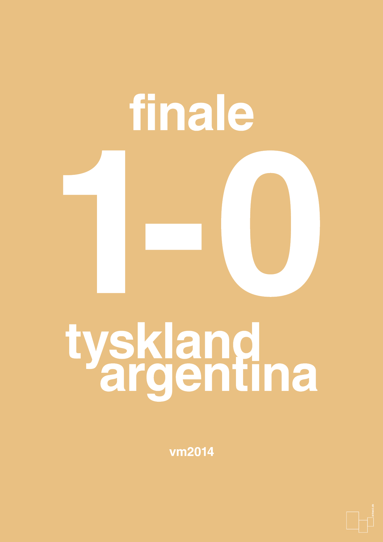plakat: resultat for fodbold vm finalen i 2014 - charismatic-Fodbold-A1two3