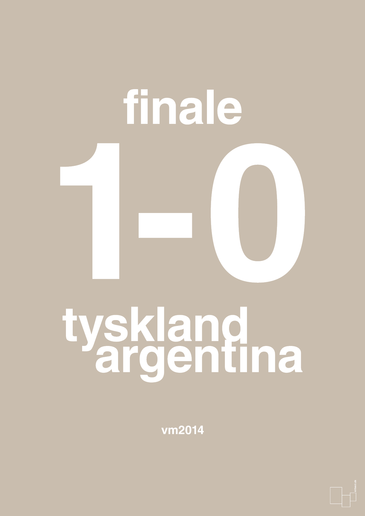 plakat: resultat for fodbold vm finalen i 2014 - creamy mushroom-Fodbold-A1two3