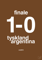 plakat: resultat for fodbold vm finalen i 2014 - dark brown-Fodbold-A1two3