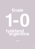 plakat: resultat for fodbold vm finalen i 2014 - dusty lilac-Fodbold-A1two3