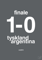 plakat: resultat for fodbold vm finalen i 2014 - graphic charcoal-Fodbold-A1two3