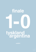 plakat: resultat for fodbold vm finalen i 2014 - heavenly blue-Fodbold-A1two3