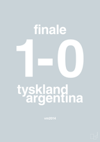 plakat: resultat for fodbold vm finalen i 2014 - light drizzle-Fodbold-A1two3