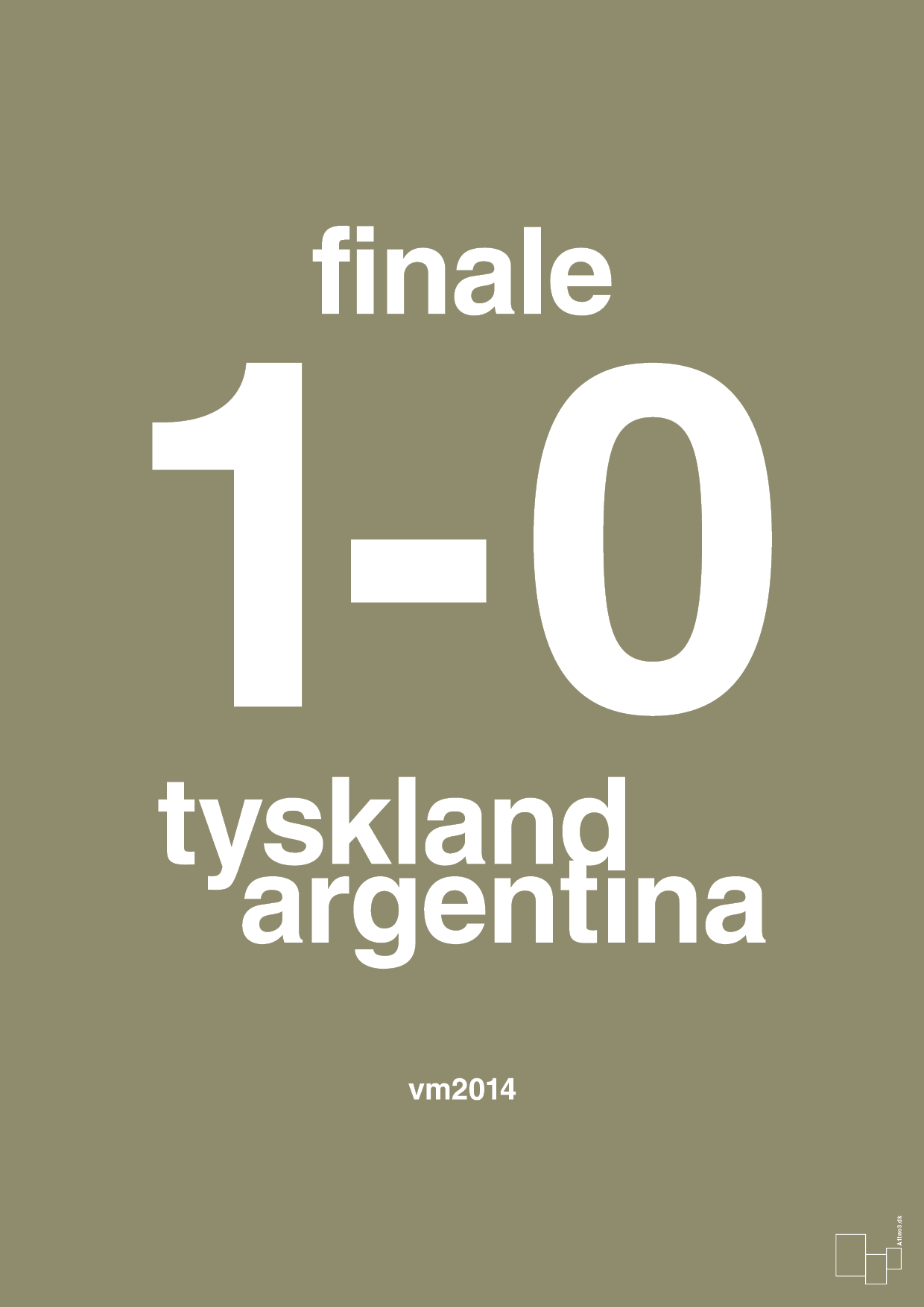 plakat: resultat for fodbold vm finalen i 2014 - misty forrest-Fodbold-A1two3