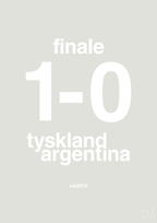 plakat: resultat for fodbold vm finalen i 2014 - painters white-Fodbold-A1two3