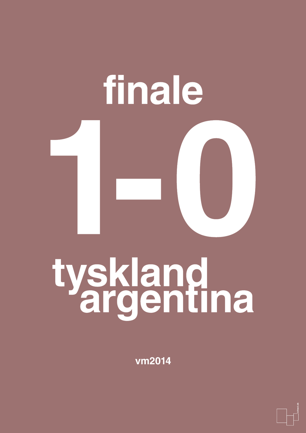 plakat: resultat for fodbold vm finalen i 2014 - plum-Fodbold-A1two3