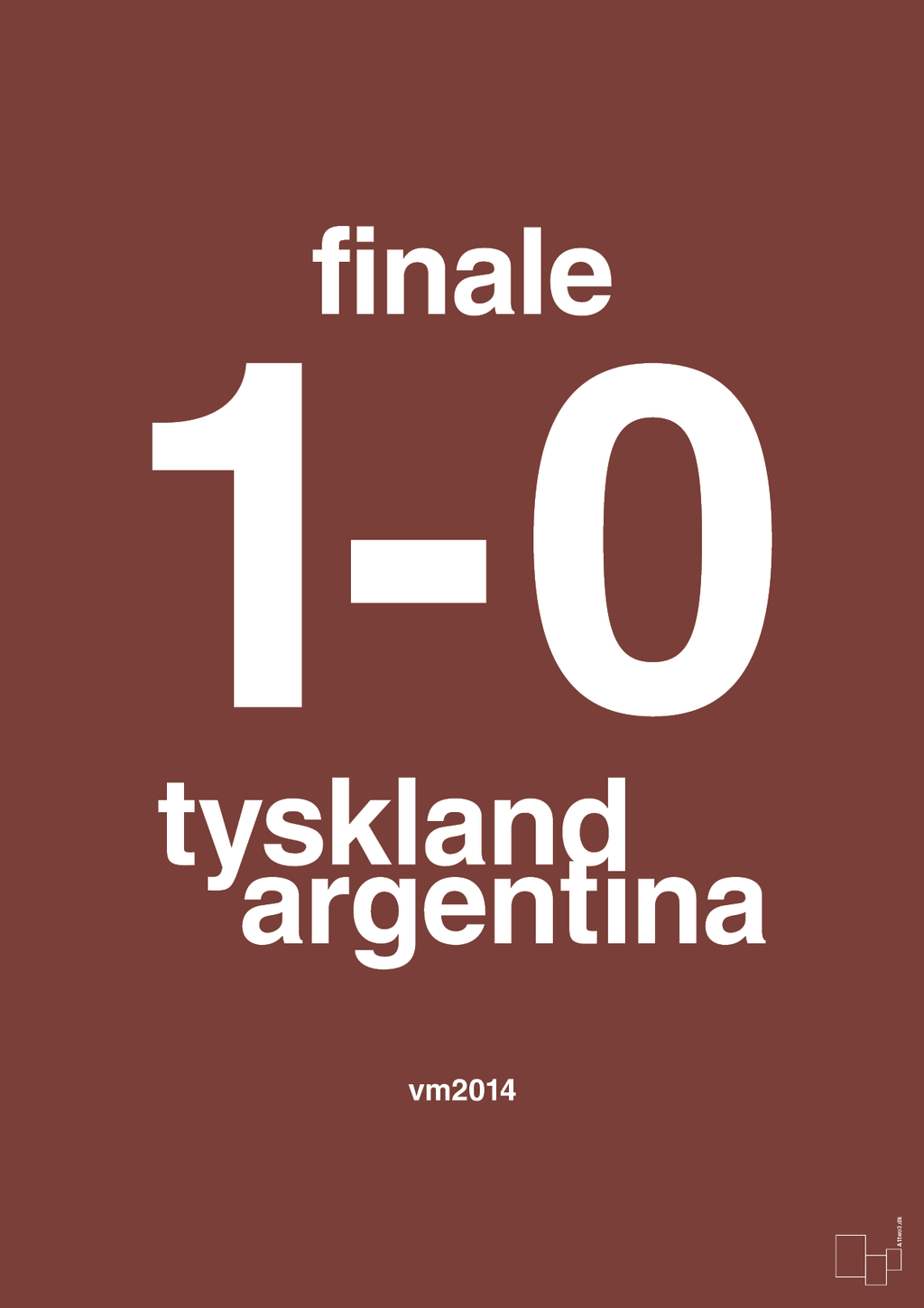 plakat: resultat for fodbold vm finalen i 2014 - red pepper-Fodbold-A1two3