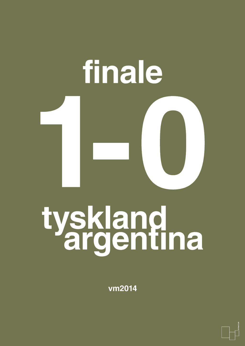 plakat: resultat for fodbold vm finalen i 2014 - secret meadow-Fodbold-A1two3