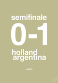 plakat: resultat for fodbold vm semifinale A i 2014 - back to nature-Fodbold-A1two3