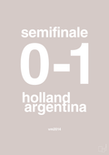 plakat: resultat for fodbold vm semifinale A i 2014 - broken beige-Fodbold-A1two3