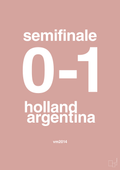 plakat: resultat for fodbold vm semifinale A i 2014 - bubble shell-Fodbold-A1two3