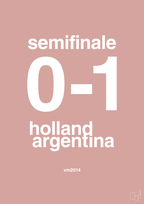plakat: resultat for fodbold vm semifinale A i 2014 - bubble shell-Fodbold-A1two3