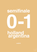 plakat: resultat for fodbold vm semifinale A i 2014 - charismatic-Fodbold-A1two3