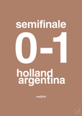 plakat: resultat for fodbold vm semifinale A i 2014 - cider spice-Fodbold-A1two3