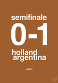 plakat: resultat for fodbold vm semifinale A i 2014 - cognac-Fodbold-A1two3
