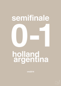 plakat: resultat for fodbold vm semifinale A i 2014 - creamy mushroom-Fodbold-A1two3