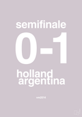 plakat: resultat for fodbold vm semifinale A i 2014 - dusty lilac-Fodbold-A1two3