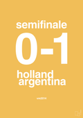plakat: resultat for fodbold vm semifinale A i 2014 - honeycomb-Fodbold-A1two3
