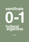 plakat: resultat for fodbold vm semifinale A i 2014 - jade-Fodbold-A1two3