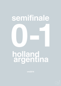 plakat: resultat for fodbold vm semifinale A i 2014 - light drizzle-Fodbold-A1two3