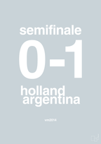 plakat: resultat for fodbold vm semifinale A i 2014 - light drizzle-Fodbold-A1two3