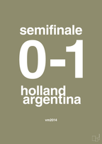 plakat: resultat for fodbold vm semifinale A i 2014 - misty forrest-Fodbold-A1two3