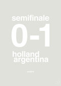 plakat: resultat for fodbold vm semifinale A i 2014 - painters white-Fodbold-A1two3