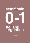 plakat: resultat for fodbold vm semifinale A i 2014 - plum-Fodbold-A1two3