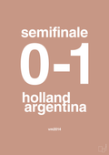 plakat: resultat for fodbold vm semifinale A i 2014 - powder-Fodbold-A1two3