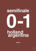 plakat: resultat for fodbold vm semifinale A i 2014 - red pepper-Fodbold-A1two3