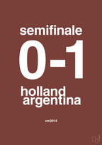 plakat: resultat for fodbold vm semifinale A i 2014 - red pepper-Fodbold-A1two3