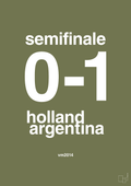 plakat: resultat for fodbold vm semifinale A i 2014 - secret meadow-Fodbold-A1two3
