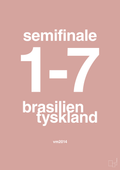 plakat: resultat for fodbold vm semifinale B i 2014 - bubble shell-Fodbold-A1two3